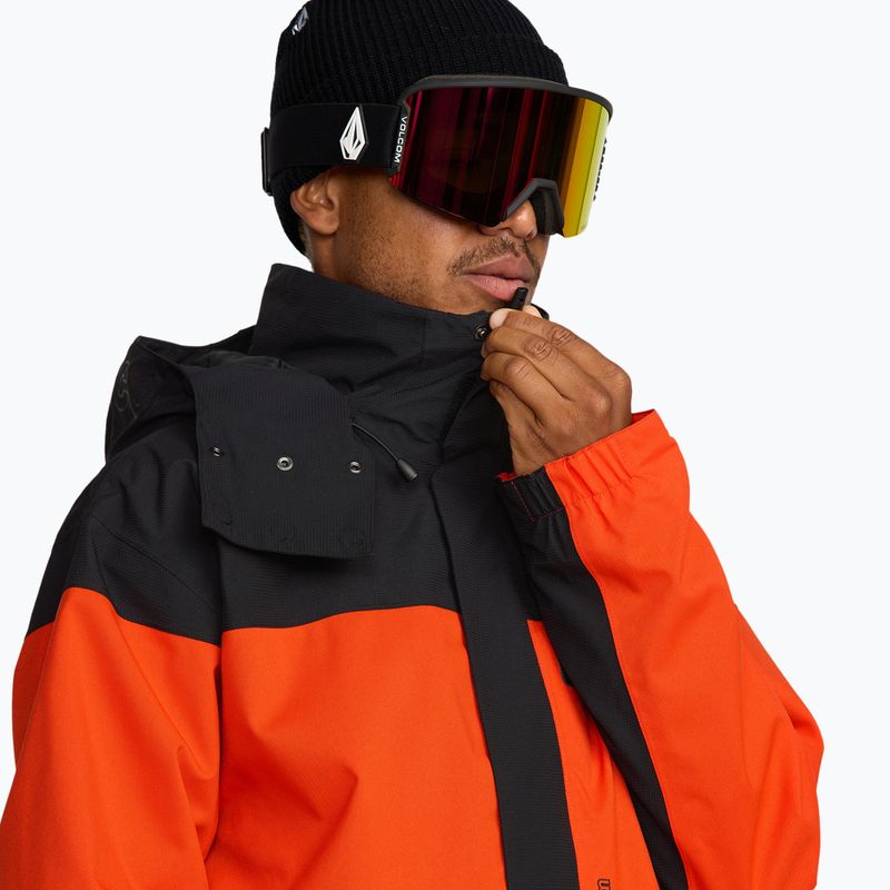 Herren Snowboardjacke Volcom Kleveland orange shock 7