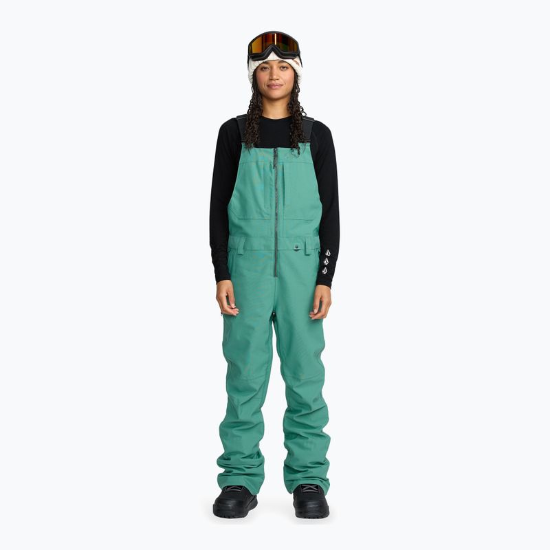 Damen-Skihose Volcom Swift Bib Overall spruce green