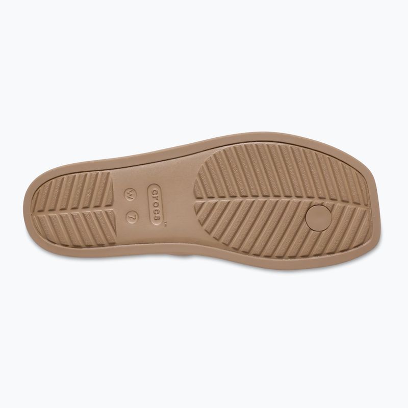 Damen-Pantoletten Crocs Miami Toe Loop Sandal milk chocolate 10
