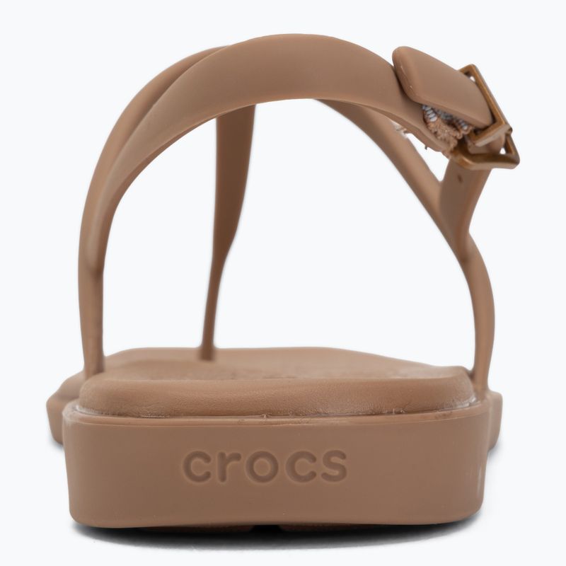 Damensandalen Crocs Miami Thong Flip milk chocolate 6