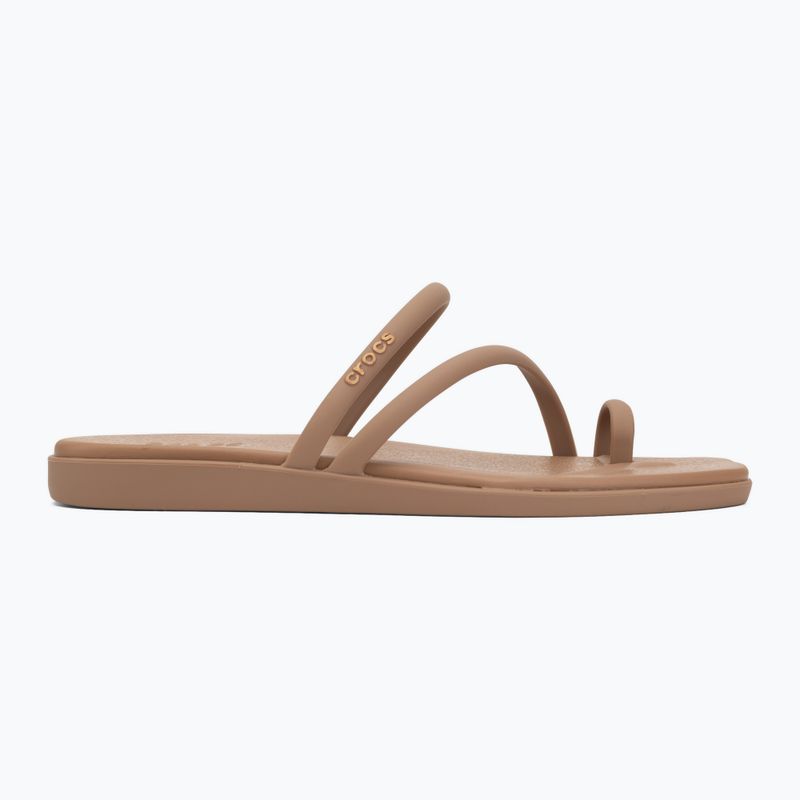 Damen-Pantoletten Crocs Miami Toe Loop Sandal milk chocolate 2