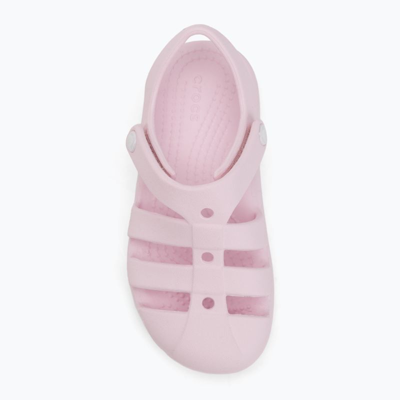 Crocs Classic Fisherman Kinder Sandalen rosa Milch 5