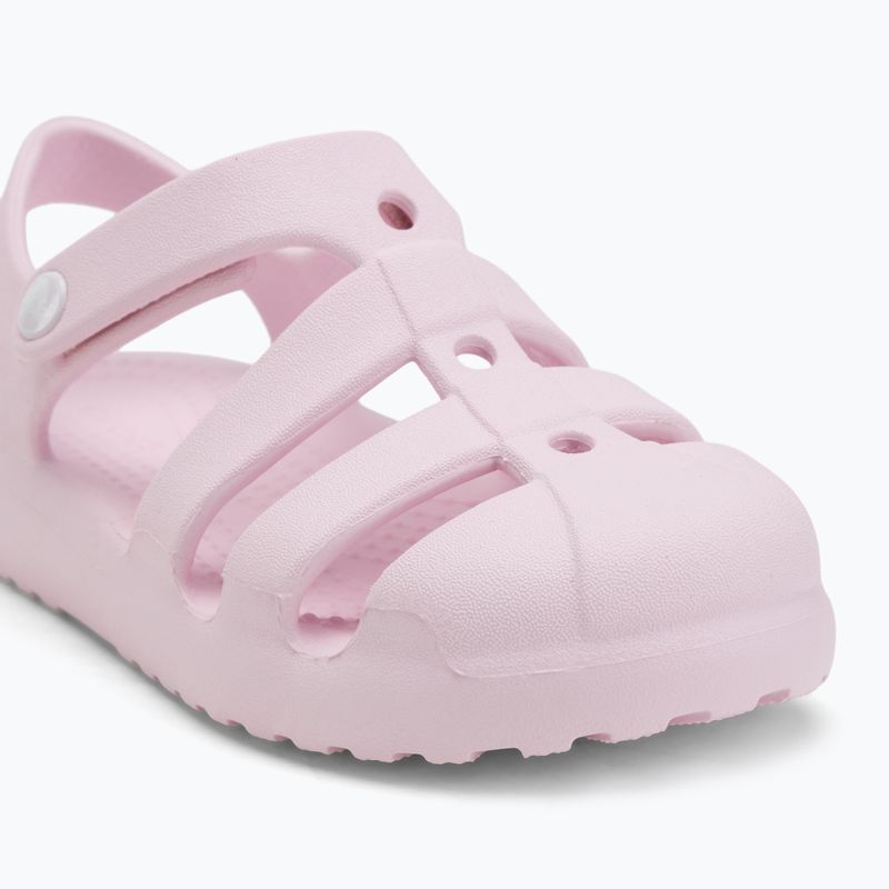 Crocs Classic Fisherman Kinder Sandalen rosa Milch 7