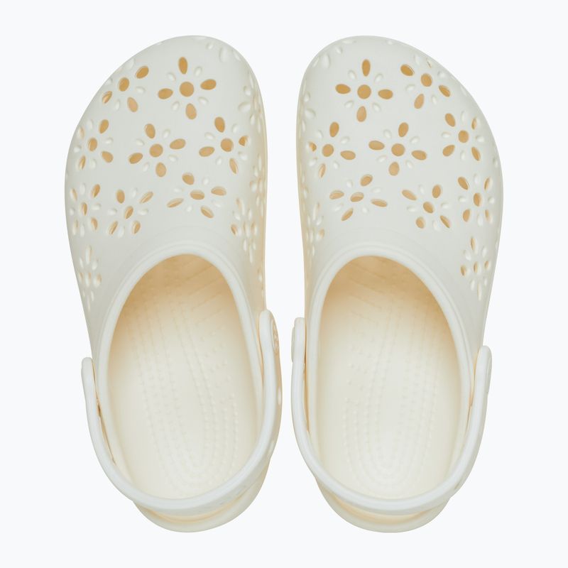 Crocs Classic Floral Cutout Clog Kreide Flip-Flops 2
