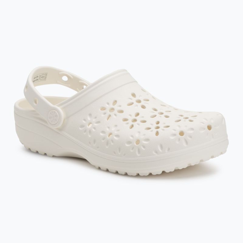 Crocs Classic Floral Cutout Clog Kreide Flip-Flops 2