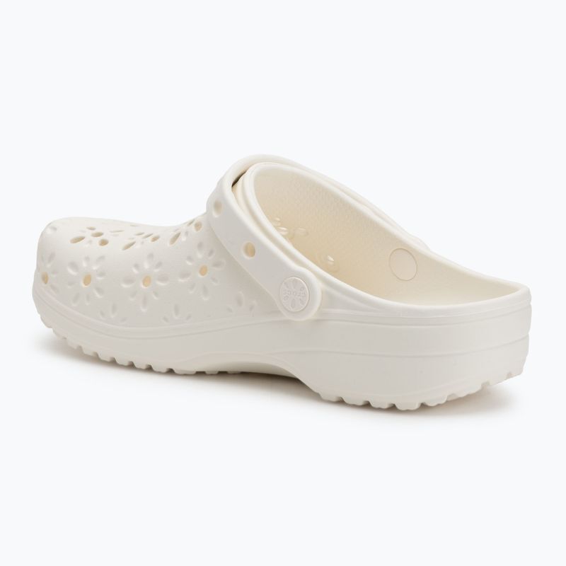 Crocs Classic Floral Cutout Clog Kreide Flip-Flops 4