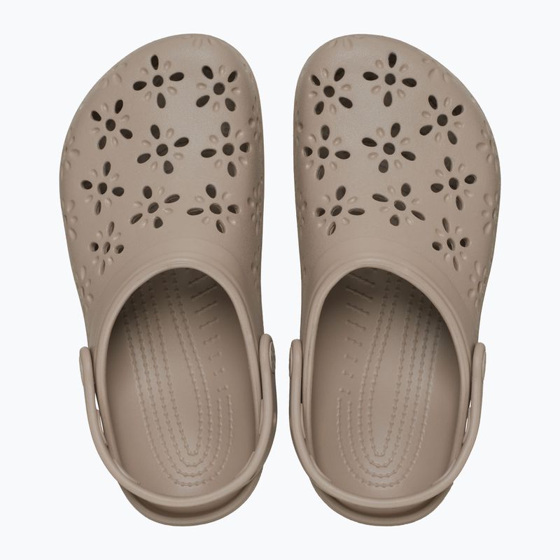 Crocs Classic Floral Cutout Clog Flip-Flops taupe 2