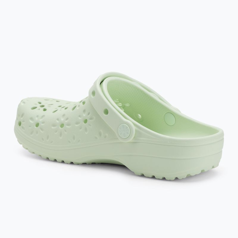 Crocs Classic Floral Cutout Clog Flip-Flops Jade Farbton 4