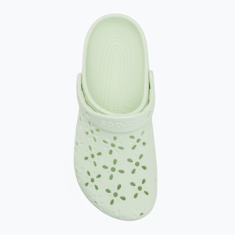 Crocs Classic Floral Cutout Clog Flip-Flops Jade Farbton 6