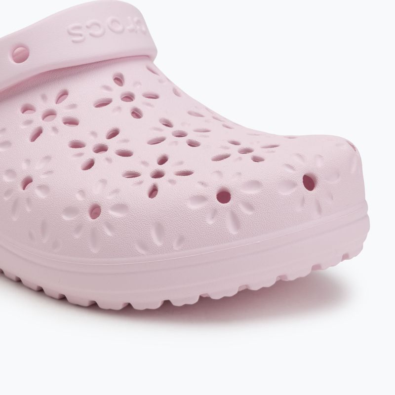 Crocs Classic Floral Cutout Clog rosa Milch 8