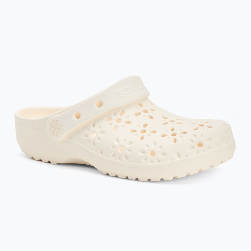 Badeschuhe Kinder Crocs Classic Floral Cutout Clog Kids chalk
