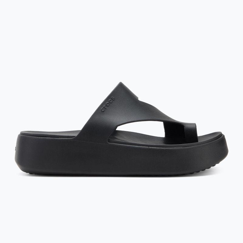 Crocs Getaway Platform Zehenschleife Damen Flip Flops schwarz 2