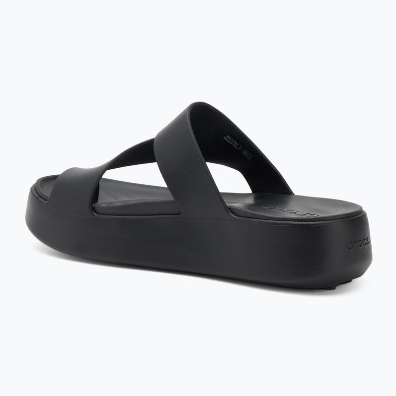 Crocs Getaway Platform Zehenschleife Damen Flip Flops schwarz 3