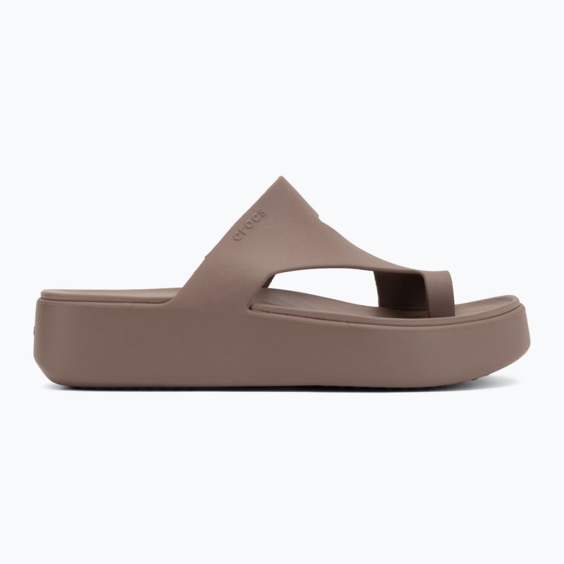 Crocs Getaway Platform Zehenschleife Trüffel Flip Flops für Frauen 2