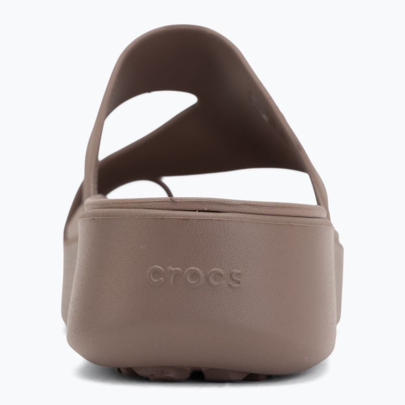 Crocs Getaway Platform Zehenschleife Trüffel Flip Flops für Frauen 6
