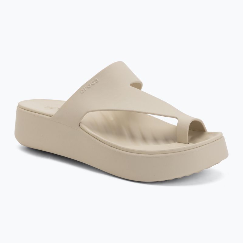 Damen Zehentrenner Crocs Getaway Platform Toe Loop sandstone