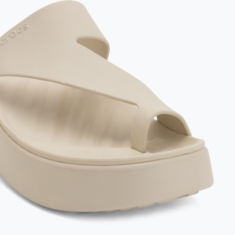 Damen Zehentrenner Crocs Getaway Platform Toe Loop sandstone 7