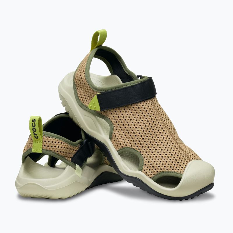 Herren Crocs Swiftwater Mesh Deck Sandalen sepia 6