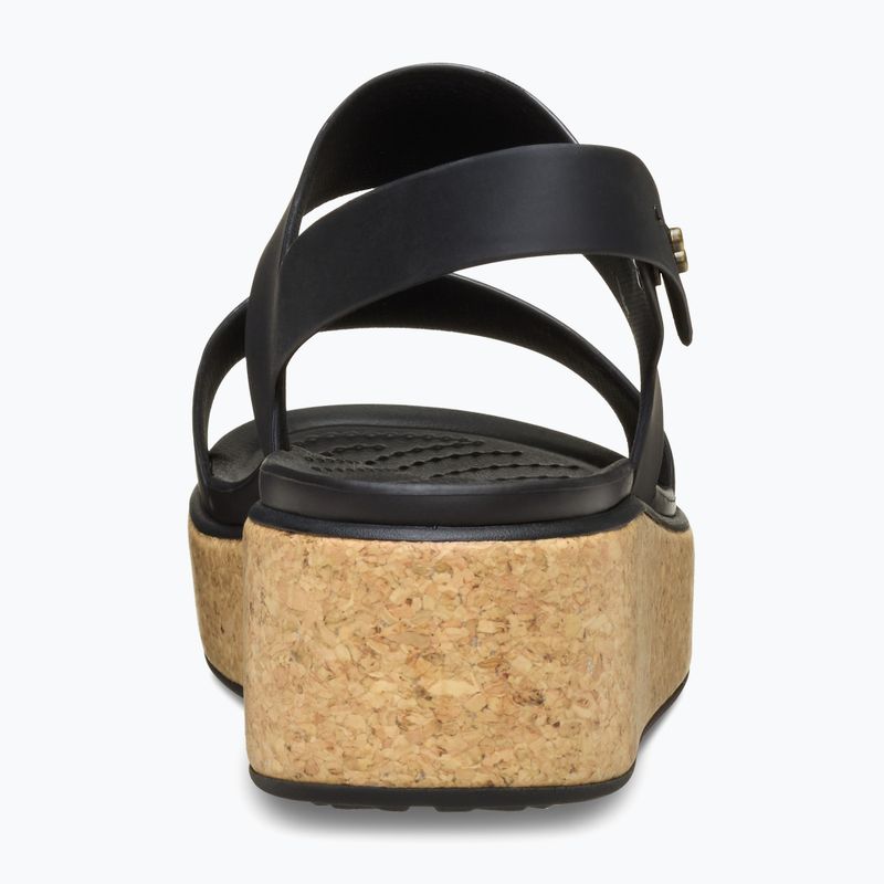 Crocs Brooklyn Cork Low Wedge Damen Sandalen schwarz/schwarz 3
