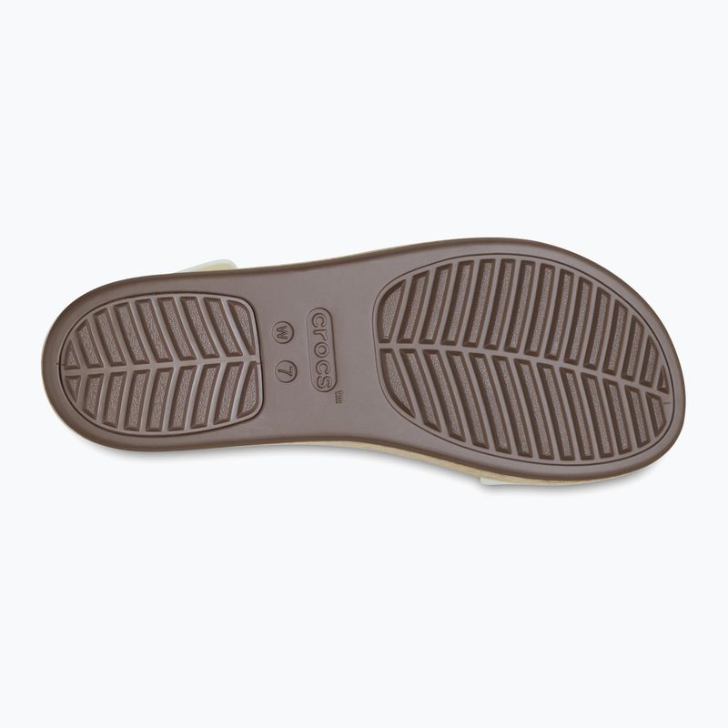 Crocs Brooklyn Cork Low Wedge Damen Kreide Sandalen 4