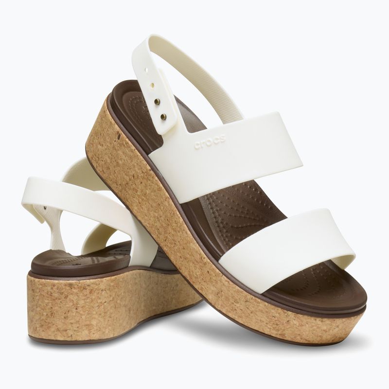 Crocs Brooklyn Cork Low Wedge Damen Kreide Sandalen 6