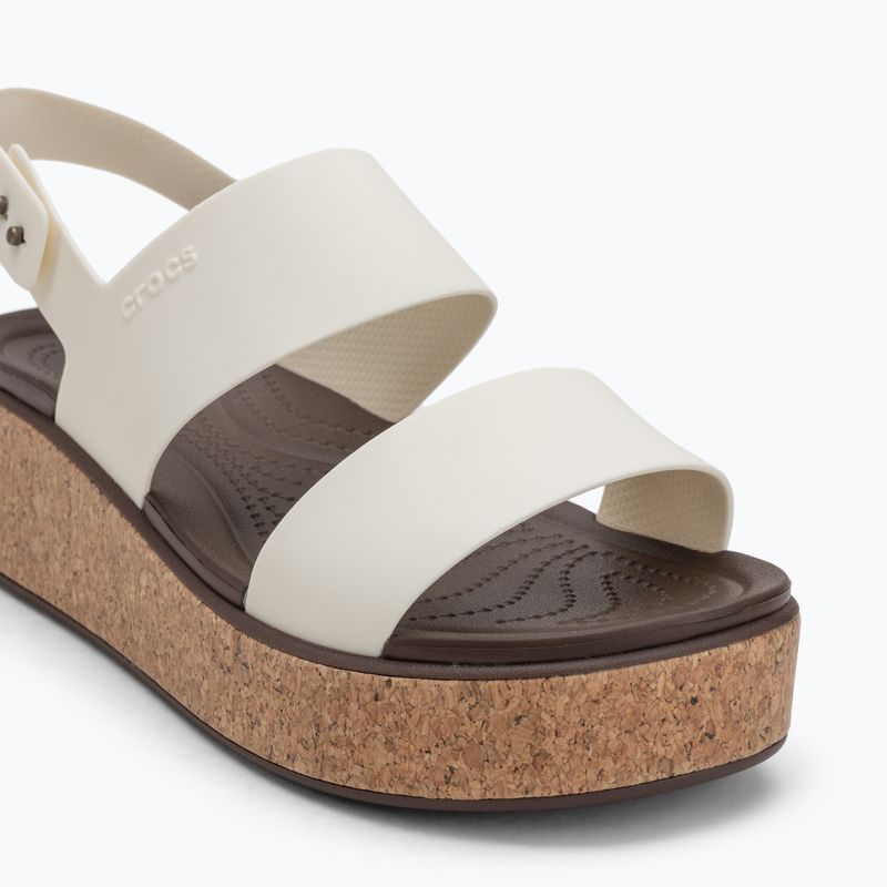 Crocs Brooklyn Cork Low Wedge Damen Kreide Sandalen 7