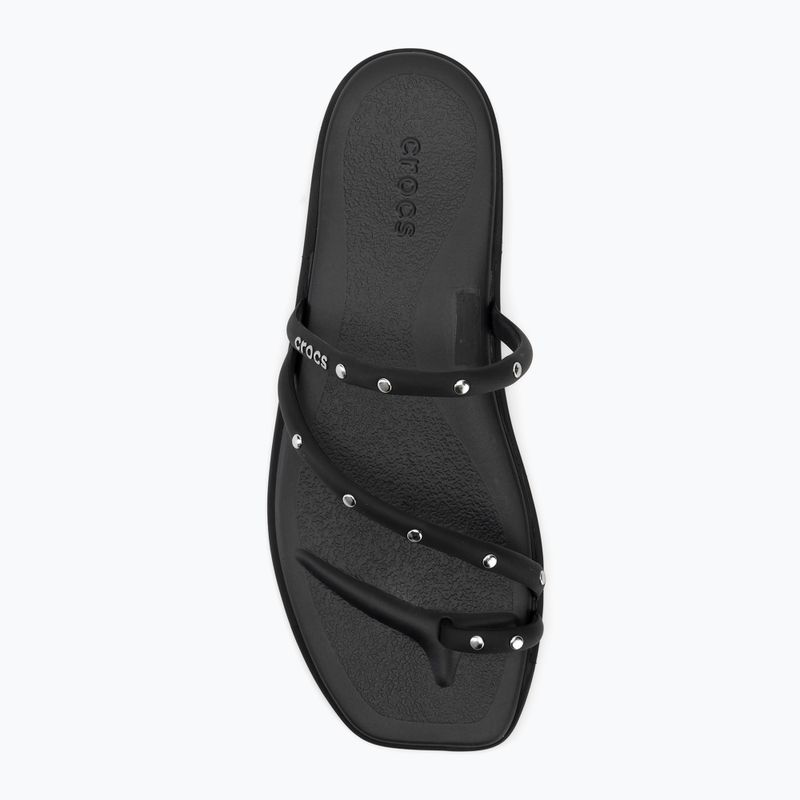Damen-Pantoletten Crocs Miami Studded Toe Loop black 5