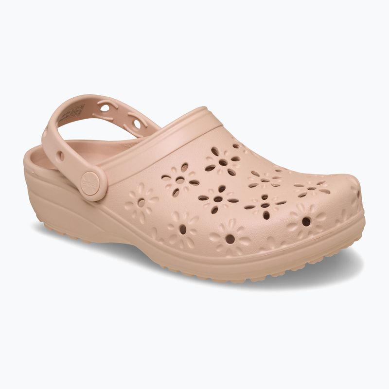 Clogs Crocs Classic Floral Cutout Clog pink caramel
