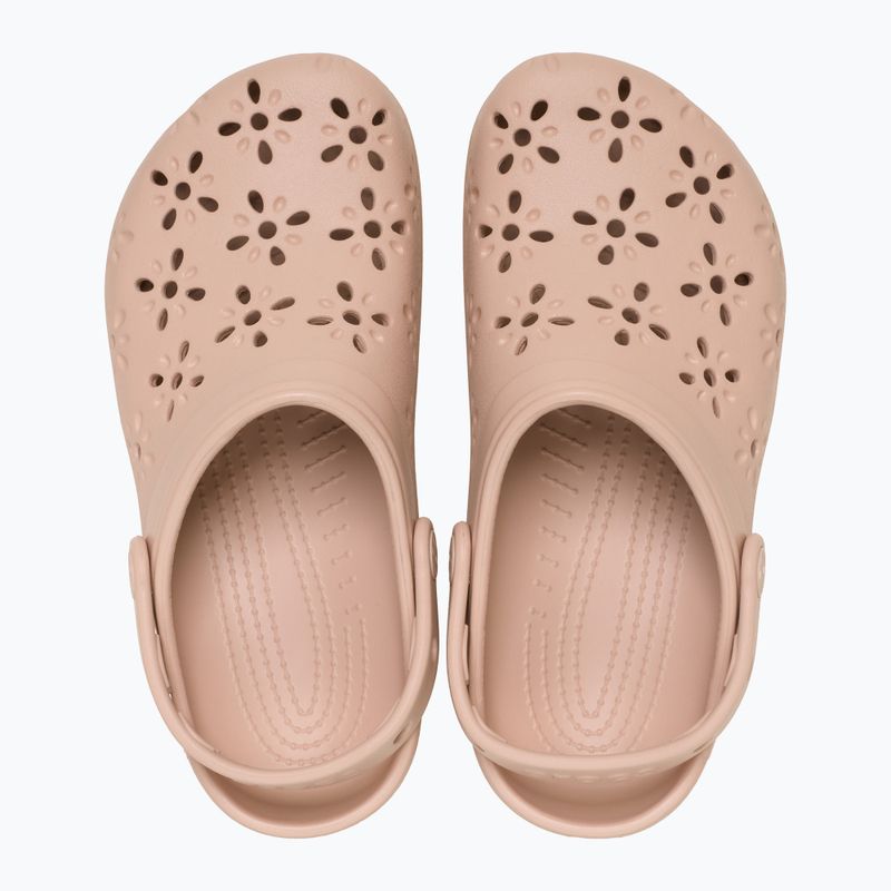 Clogs Crocs Classic Floral Cutout Clog pink caramel 5