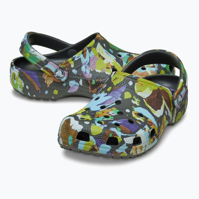 Clogs Crocs Classic Painted Floral black sand 14