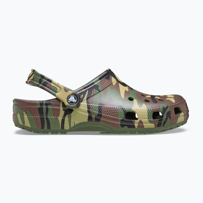 Pantoletten Crocs Classic Camouflage army green/multi 2