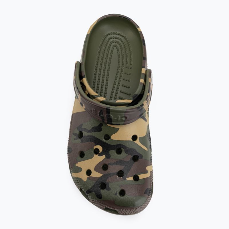 Pantoletten Crocs Classic Camouflage army green/multi 6
