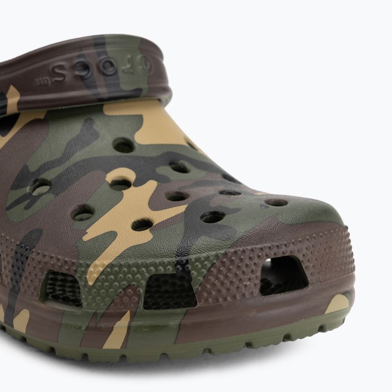 Pantoletten Crocs Classic Camouflage army green/multi 8