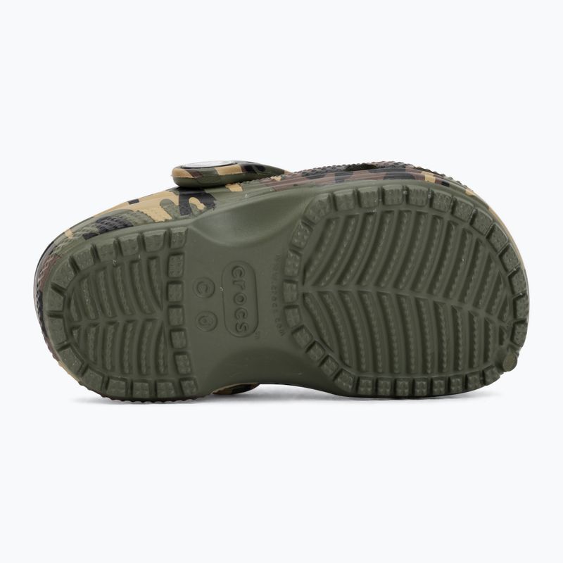 Kinder-Flip-Flops Crocs Classic Camouflage Toddler army green/multi 5