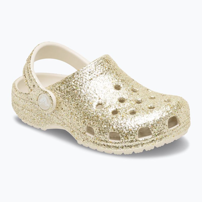 Kinder-Flip-Flops Crocs Classic Chunky Glitter sandstone 9