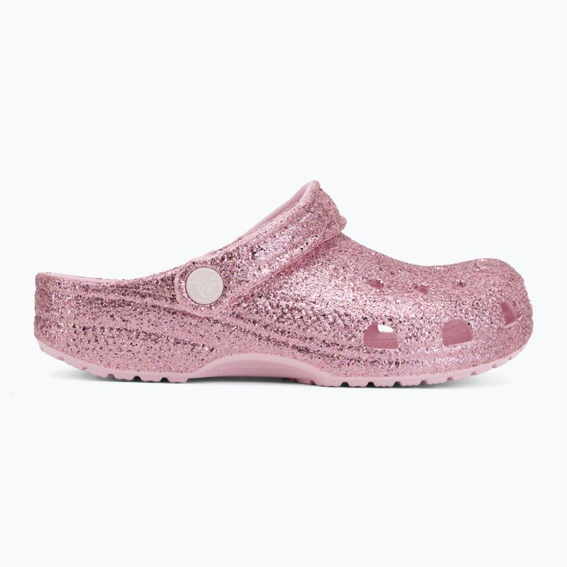 Kinder-Flip-Flops Crocs Classic Chunky Glitter pink milk 3