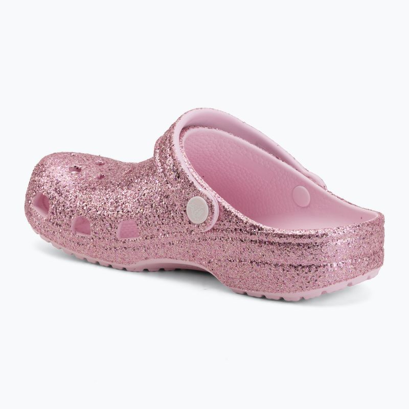Kinder-Flip-Flops Crocs Classic Chunky Glitter pink milk 4