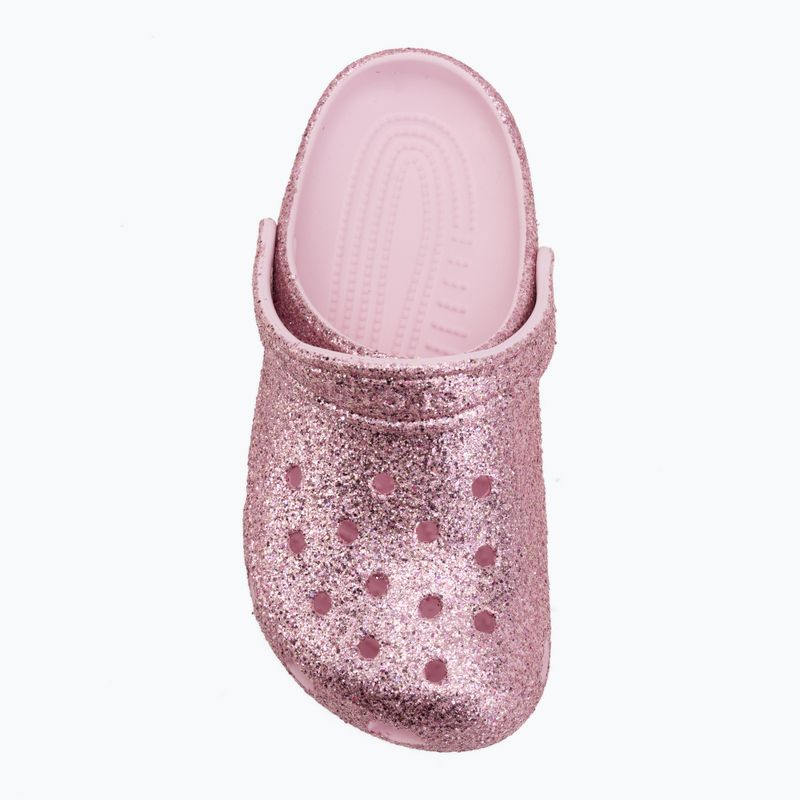Kinder-Flip-Flops Crocs Classic Chunky Glitter pink milk 6