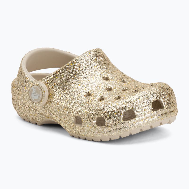 Kinder-Flip-Flops Crocs Classic Chunky Glitter 211940 sandstone 2