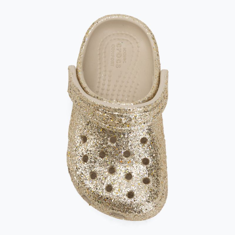 Kinder-Flip-Flops Crocs Classic Chunky Glitter 211940 sandstone 6