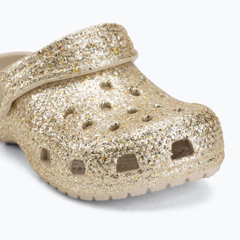 Kinder-Flip-Flops Crocs Classic Chunky Glitter 211940 sandstone 8
