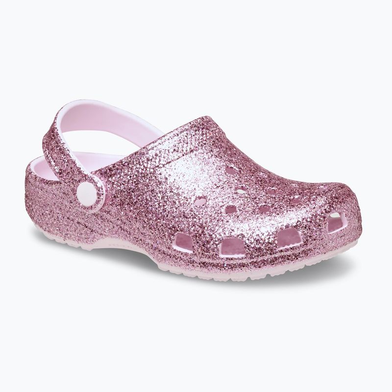 Kinder-Flip-Flops Crocs Classic Chunky Glitter 211940 pink milk 9