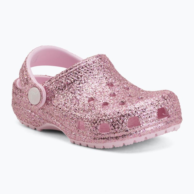 Kinder-Flip-Flops Crocs Classic Chunky Glitter 211940 pink milk 2