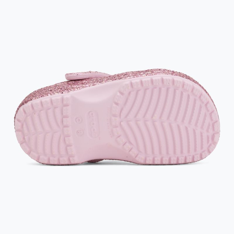 Kinder-Flip-Flops Crocs Classic Chunky Glitter 211940 pink milk 5