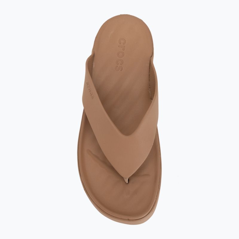 Damen Zehentrenner Crocs Gateway Platform milk chocolate 5