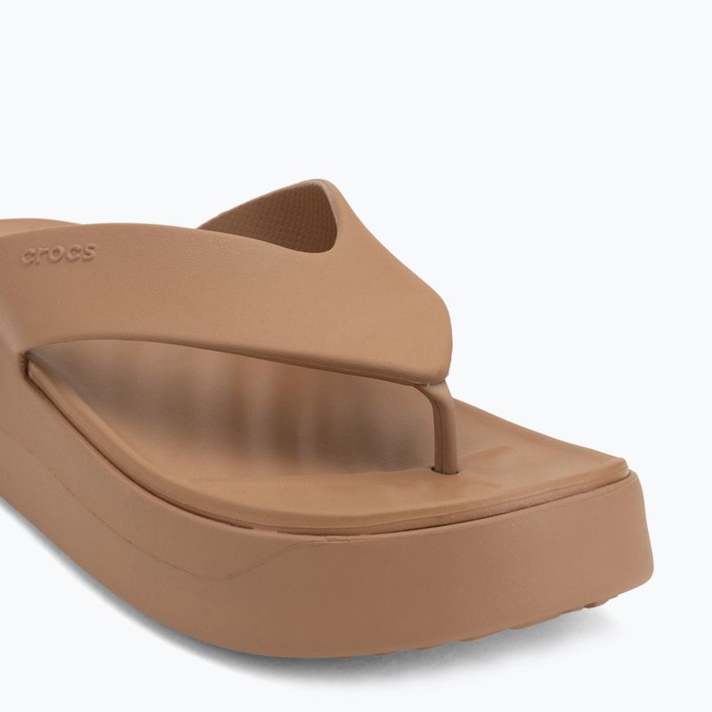 Damen Zehentrenner Crocs Gateway Platform milk chocolate 7