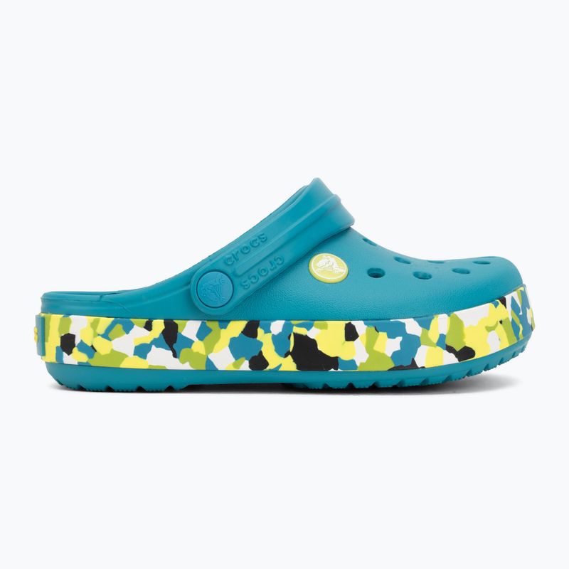 Kinder-Flip-Flops Crocs Crockband Glow Confetti Band turbo teal/multi 3