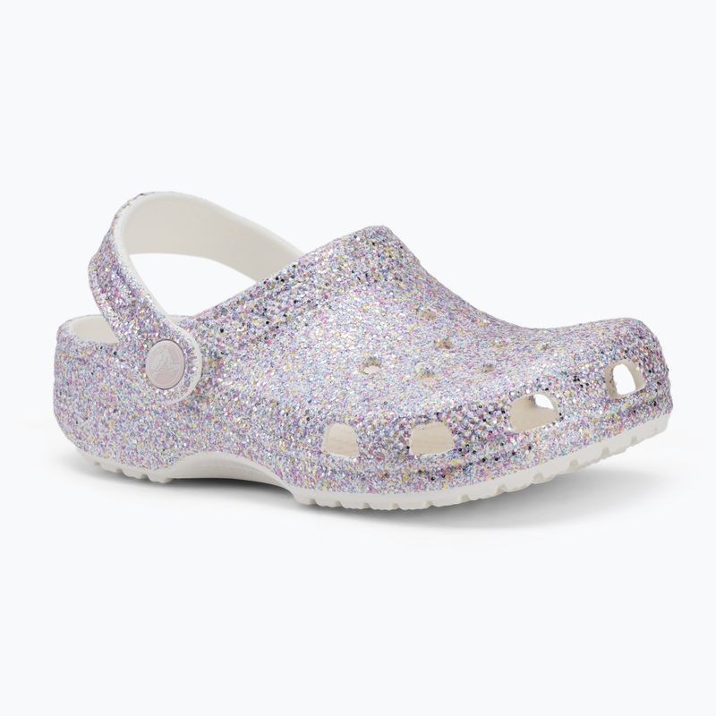 Schlappen Kinder Crocs Classic Fantasy Glitter white 2
