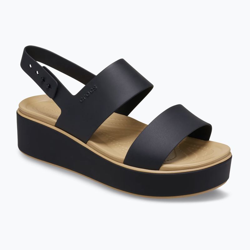 Damen-Sandalen  Crocs Brooklyn Matte Wrap Low Wedge black/cashew 8