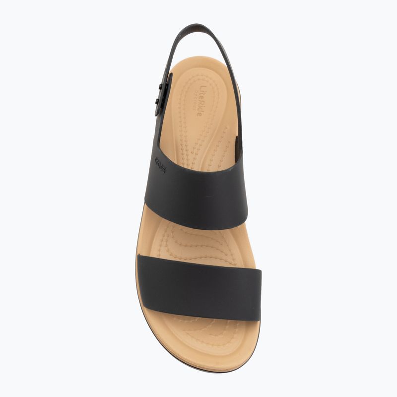 Damensandalen Crocs Brooklyn Matte Wrap Low Wedge black/cashew 5